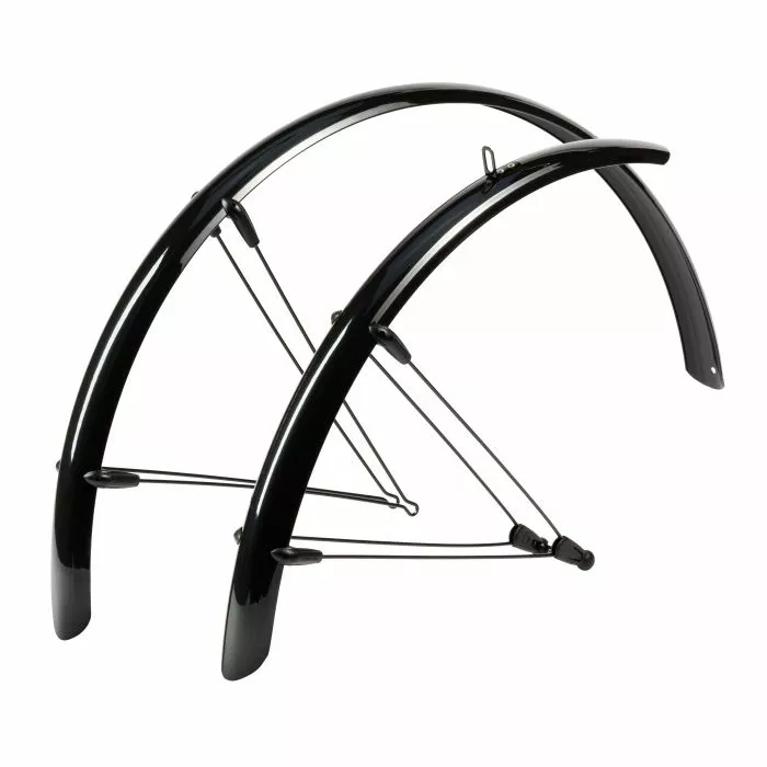 Hebie Steckschutzblech Set Rainline Schwarz Glänzend | 3 Hebie Steckschutzblech Set Rainline Schwarz Glänzend |